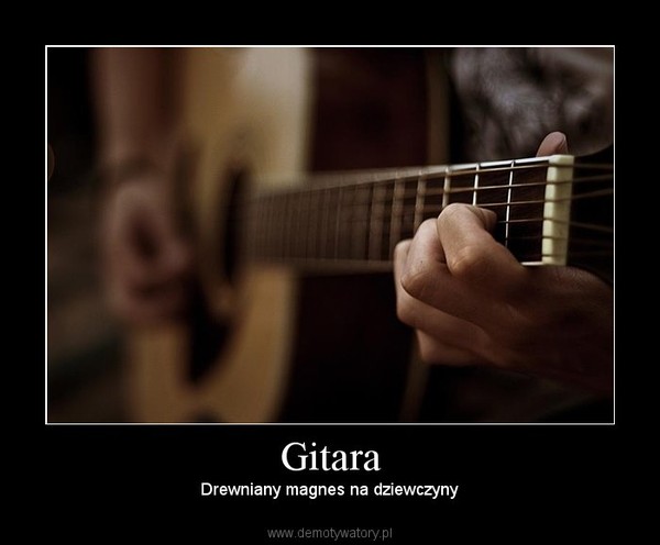 Gitara – Drewniany magnes na dziewczyny 