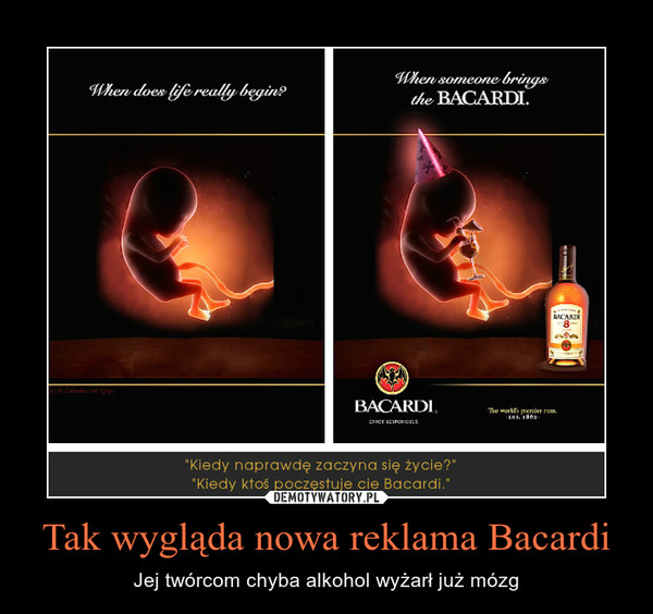 Tak wygląda nowa reklama Bacardi – Jej twórcom chyba alkohol wyżarł już mózg 