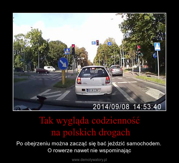 Tak wygląda codzienność na polskich drogach – Po obejrzeniu można zacząć się bać jeździć samochodem. O rowerze nawet nie wspominając 