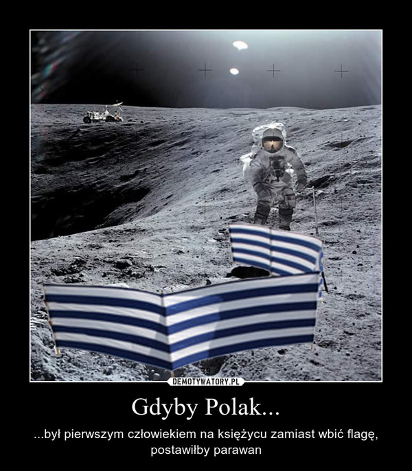 Gdyby Polak... – ...był pierwszym człowiekiem na księżycu zamiast wbić flagę, postawiłby parawan 