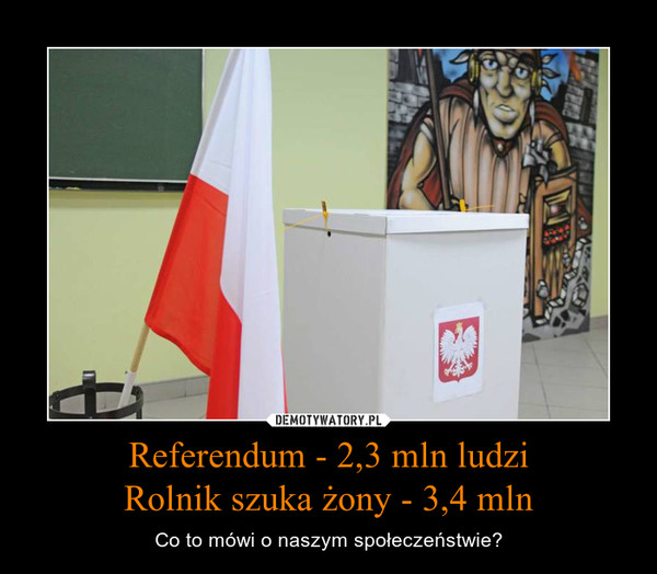 Referendum - 2,3 mln ludzi
Rolnik szuka żony - 3,4 mln