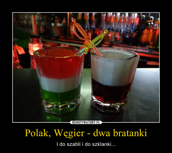 Polak, Węgier - dwa bratanki – I do szabli i do szklanki... 