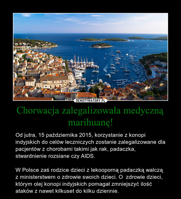 Chorwacja zalegalizowała medyczną marihuanę!
