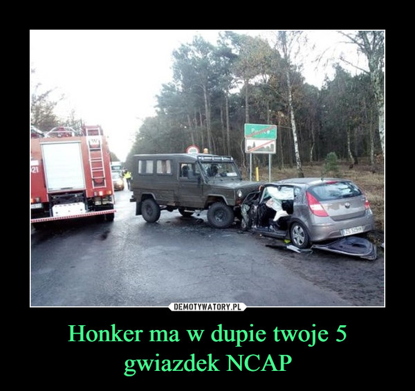 Honker ma w dupie twoje 5 gwiazdek NCAP –  
