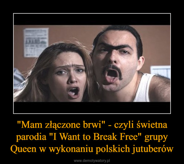 "Mam złączone brwi" - czyli świetna parodia "I Want to Break Free" grupy Queen w wykonaniu polskich jutuberów –  