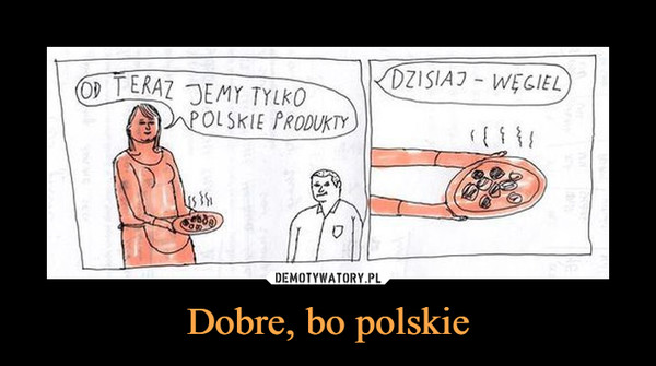 Dobre, bo polskie –  OD TERAZ JEMY TYLKO POLSKIE PRODUKTY 	DZISIAJ - WĘGIEL