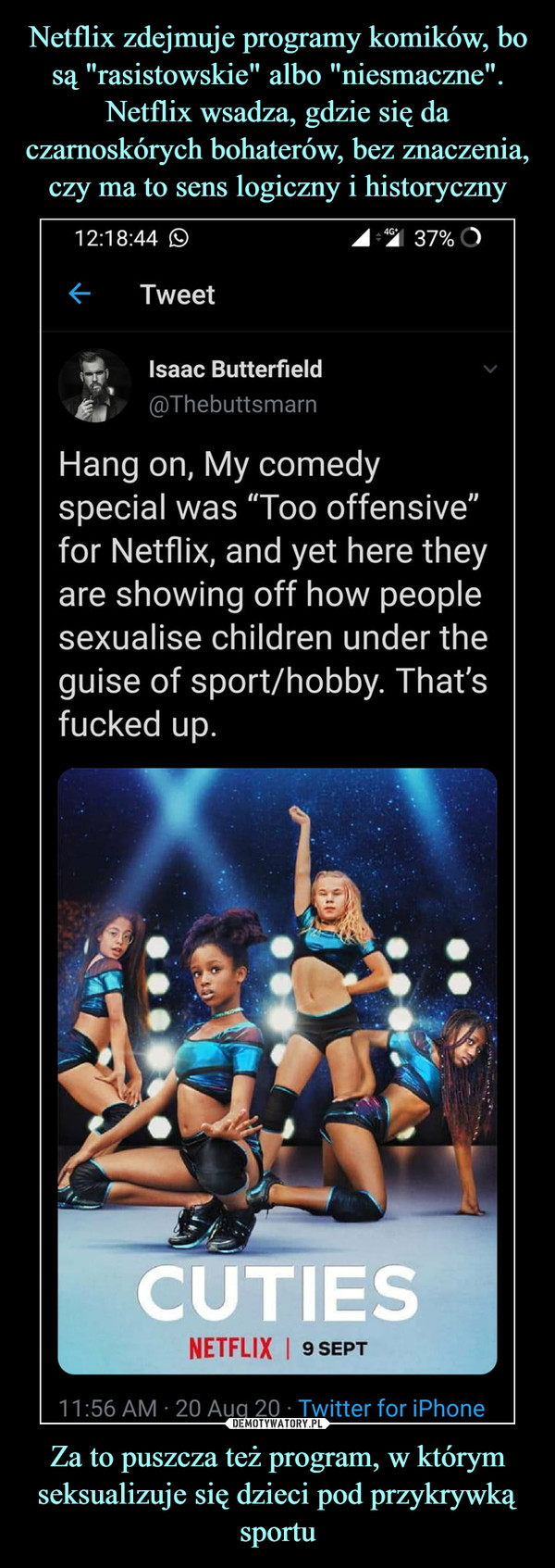 Za to puszcza też program, w którym seksualizuje się dzieci pod przykrywką sportu –  