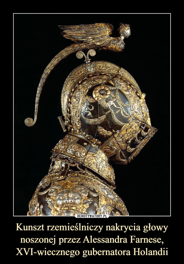 Kunszt rzemieślniczy nakrycia głowy noszonej przez Alessandra Farnese, XVI-wiecznego gubernatora Holandii