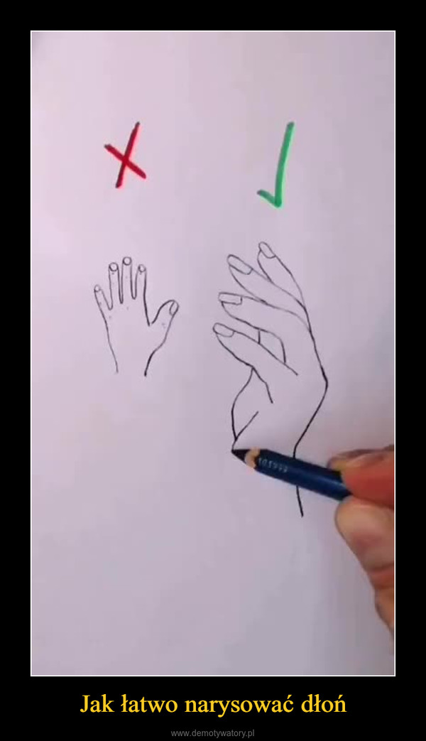 Jak łatwo narysować dłoń –  