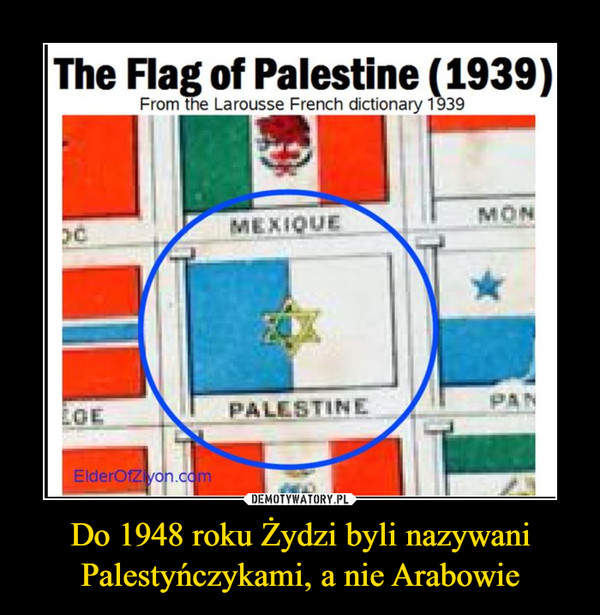 Do 1948 roku Żydzi byli nazywani Palestyńczykami, a nie Arabowie –  