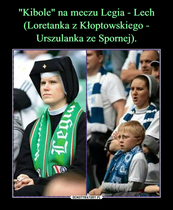 "Kibole" na meczu Legia - Lech (Loretanka z Kłoptowskiego - Urszulanka ze Spornej).