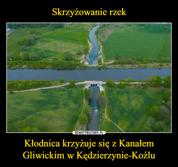 Skrzyżowanie rzek Kłodnica krzyżuje się z Kanałem Gliwickim w Kędzierzynie-Koźlu