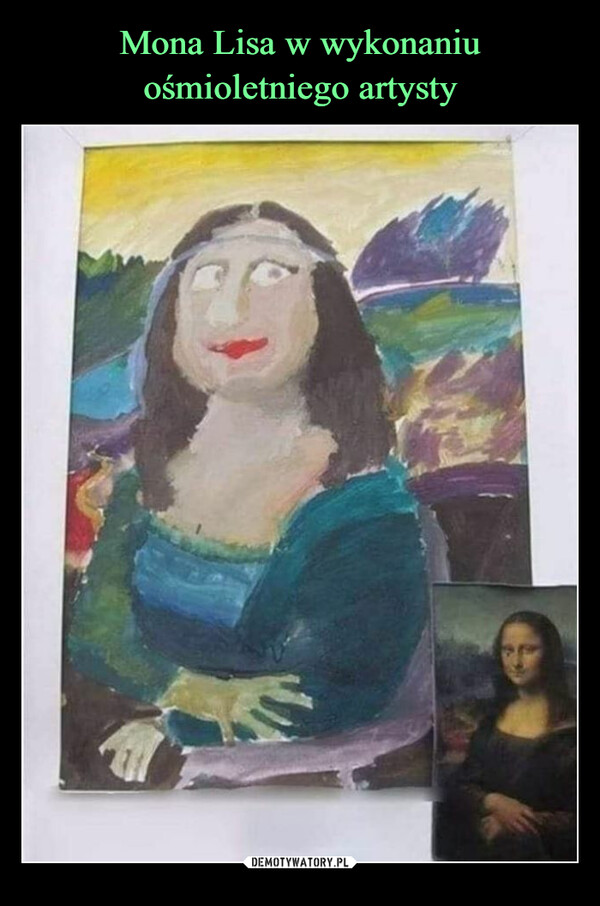 Mona Lisa w wykonaniu ośmioletniego artysty