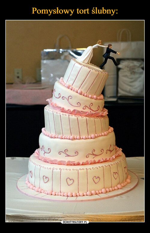 Pomysłowy tort ślubny: