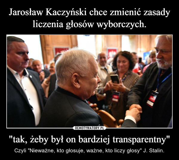 Jarosław Kaczyński chce zmienić zasady liczenia głosów wyborczych. "tak, żeby był on bardziej transparentny"