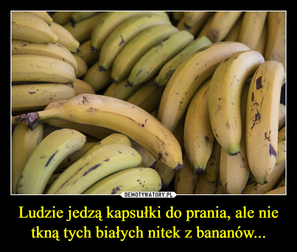 Ludzie jedzą kapsułki do prania, ale nie tkną tych białych nitek z bananów...