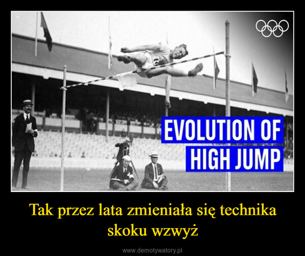Tak przez lata zmieniała się technika skoku wzwyż –  EVOLUTION OFHIGH JUMP