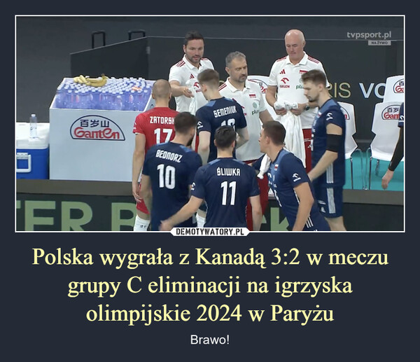 Polska wygrała z Kanadą 3:2 w meczu grupy C eliminacji na igrzyska olimpijskie 2024 w Paryżu